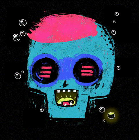 smaller grofter moon and bubbles.gif