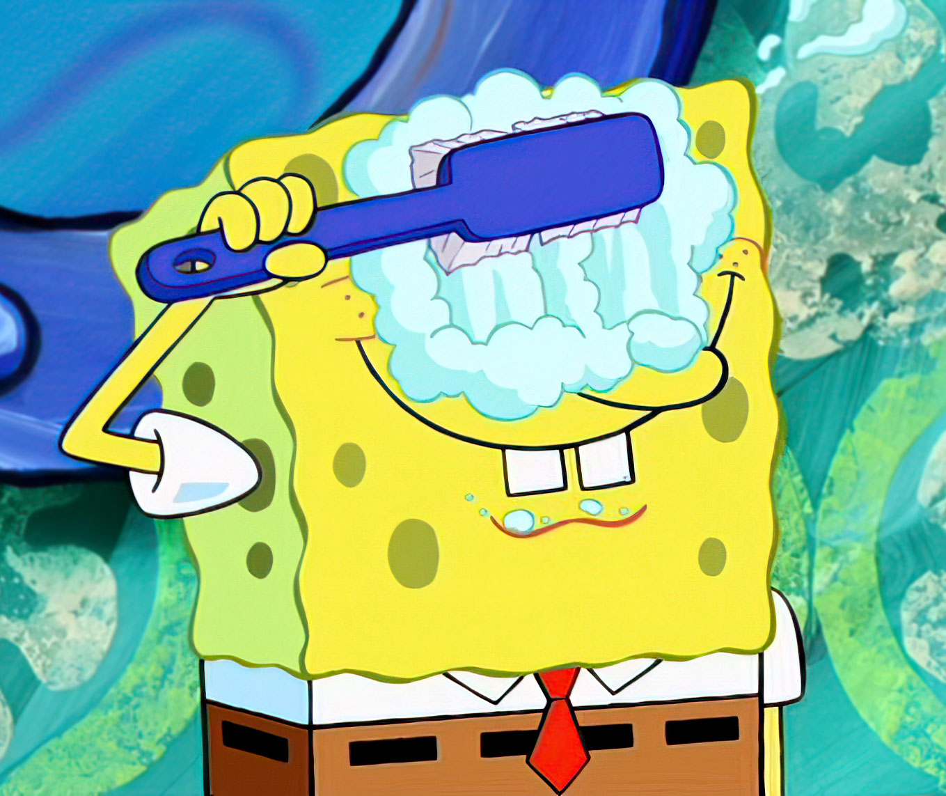 Spongebob cleaning his eyes.jpg