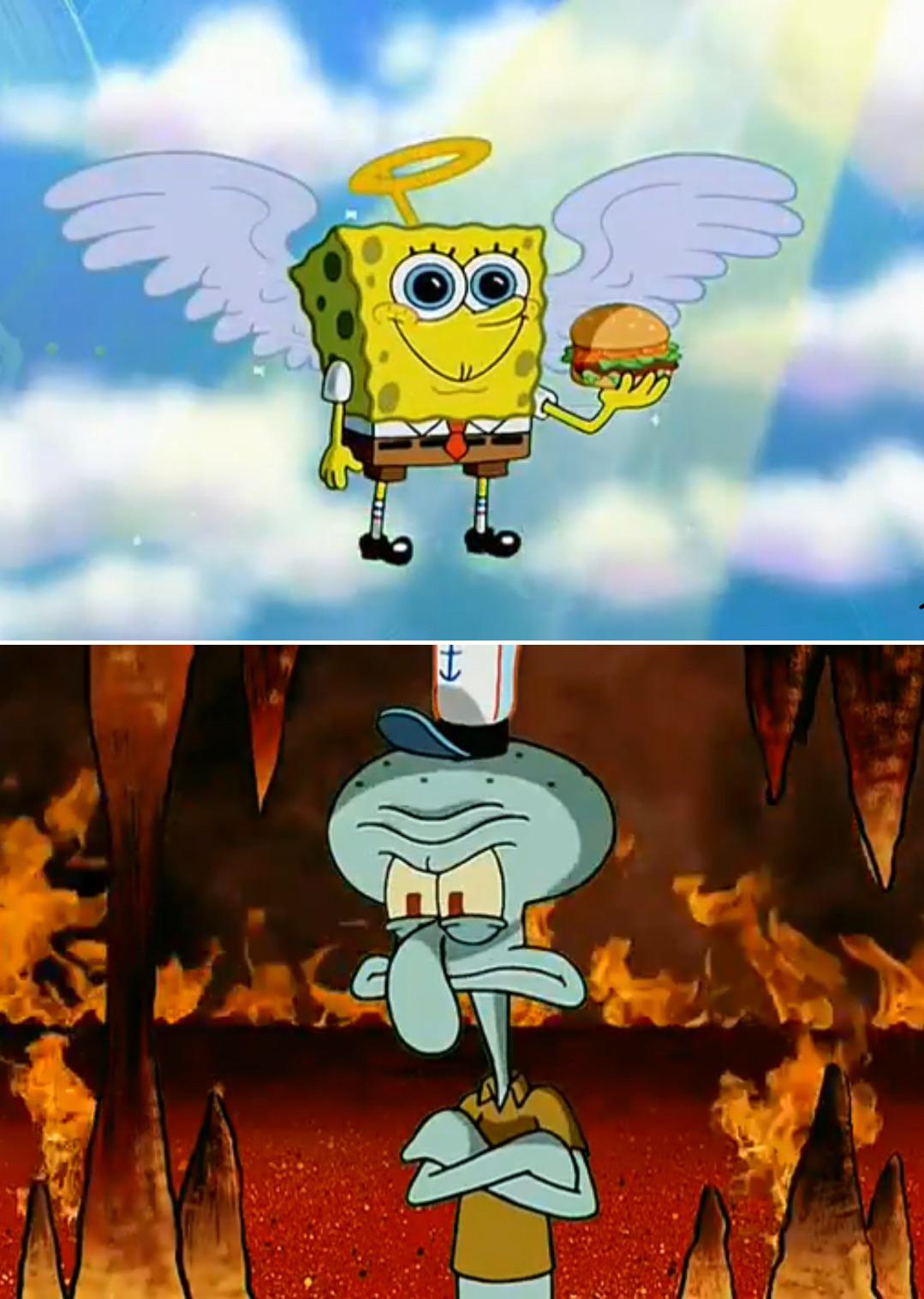 Spongebob squarepants bob l_éponge paradis enfer heaven hell burger.jpg