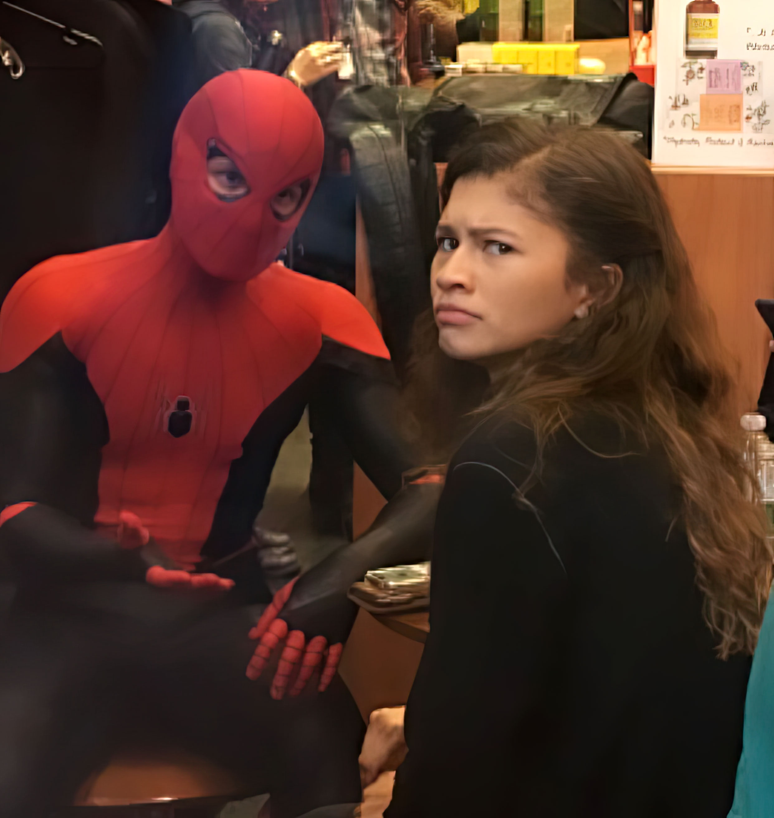 Spider-Man explaining to Zendaya.jpg