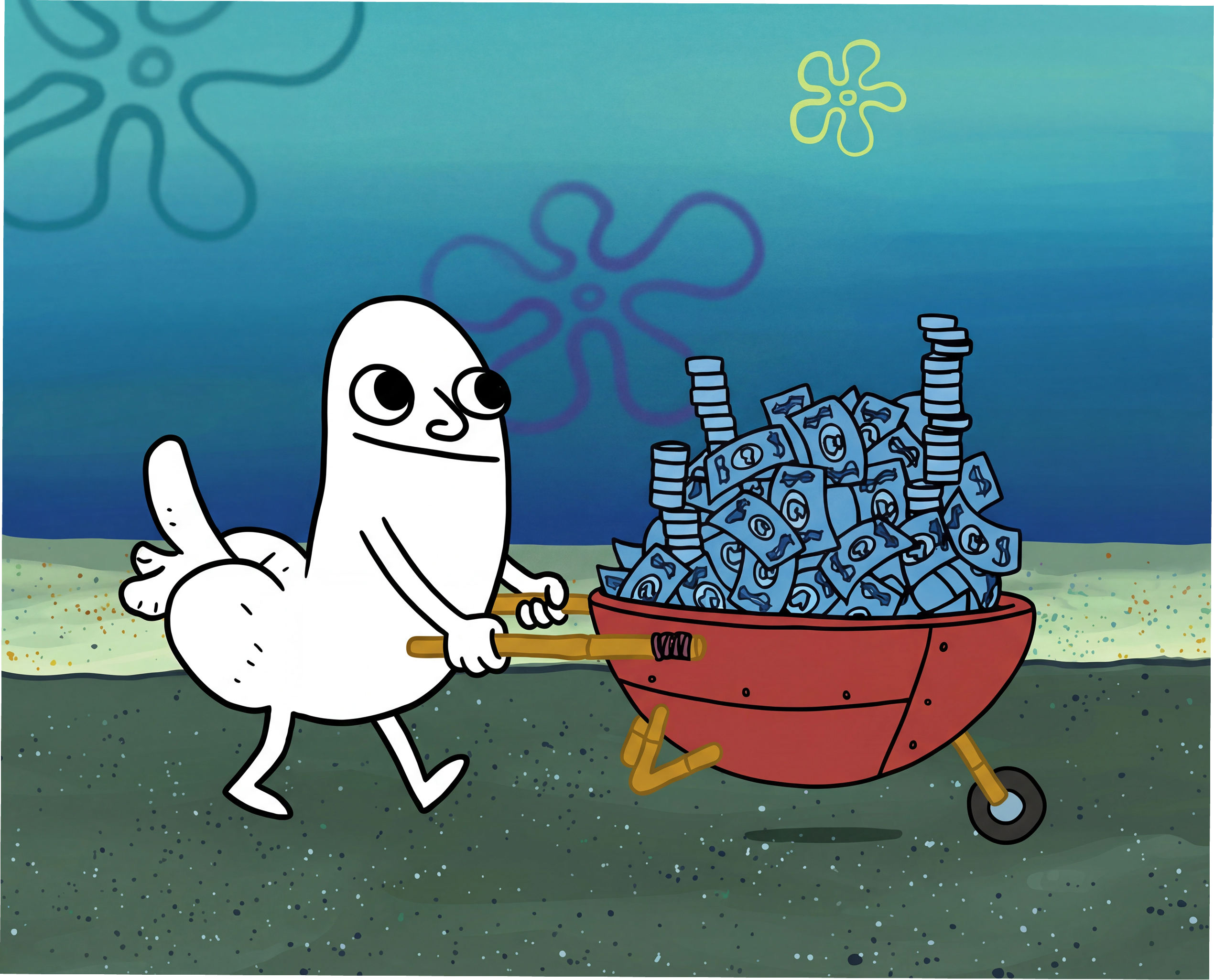 dickbutt money x spongebob