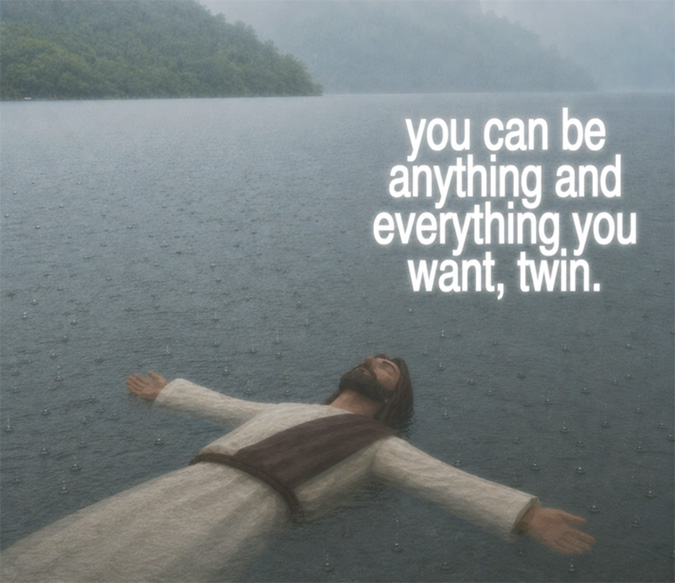 you can be anything and everything you want, twin.